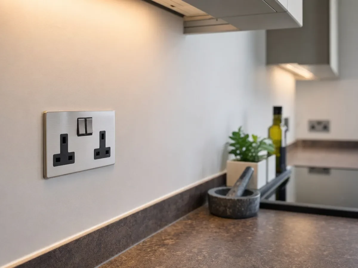 Socket & switch installation (domestic) carried out by an electrician by TMB Electrics