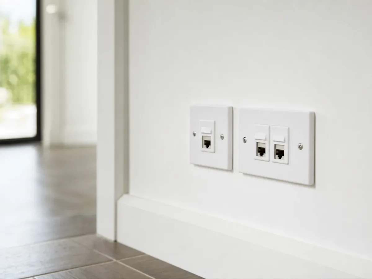 Data / networking point installation carried out by an electrician by TMB Electrics