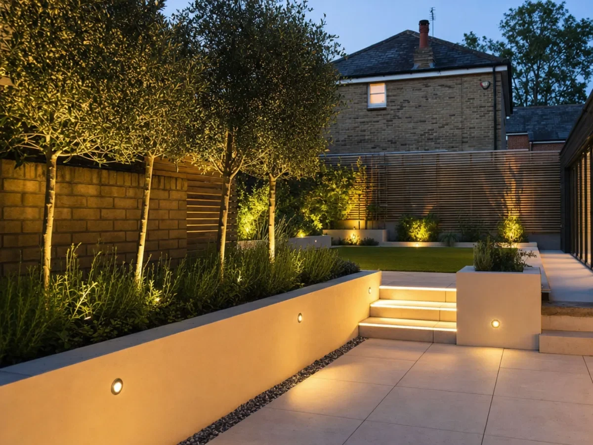 Garden & outdoor lighting carried out by an electrician by TMB Electrics